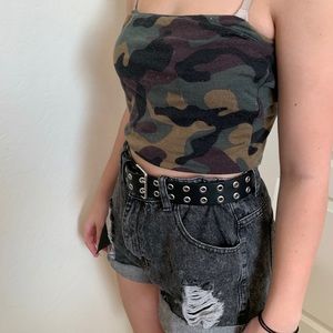 camouflage tube top